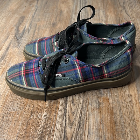 Vans - Plaid Tartan Gum Shoes - M5.5 W7 - Picture 6 of 10